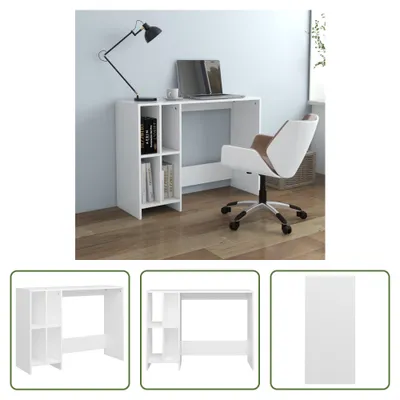 Produktbild von The Living Store Computertisch Weiß 102,5x35x75 cm Holzwerkstoff
