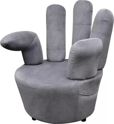 Produktbild von vidaXL Stuhl Handgeformt Samt Grau Stühle Sessel Sessel Sitz Möbel Hand