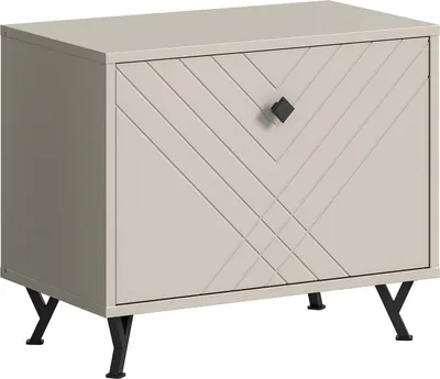 Image de Notes banc 1 porte abattante beige mat.