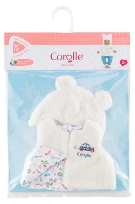 Produktbild von Corolle Winterset Babypuppe 36cm - Puppenkleidung weiß Polyester