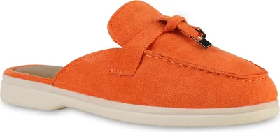 Produktbild von VAN HILL Damen Pantoletten Sandalen Haussschuhe Slip Ons Schuhe 841514, Farbe: Orange, Größe: 39