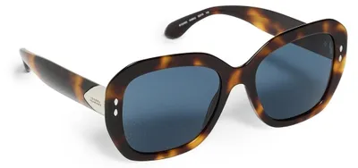 Zdjęcie produktu dla Okulary przeciwsłoneczne Isabel Marant IM 0248/S, brązowe, kolor "Havana", damskie, prostokątne, wykonane z octanu
