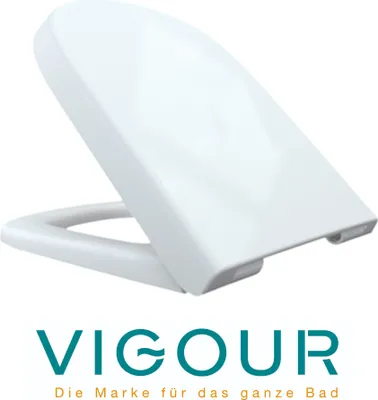 Produktbild von VIGOUR DERBY Style WC-Sitz WC Deckel Toilettensitz Klobrille mit TakeOff Funktion, weiß