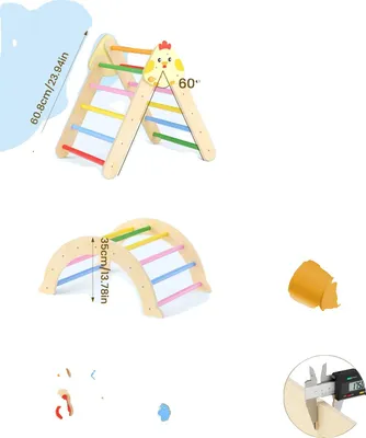 Immagine prodotto di Set da gioco per bambini, struttura da arrampicata 7-in-1, con scivolo regolabile, come da immagine