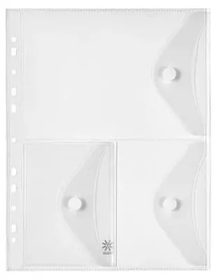 Obal na patent, A4, PP, 3 vrecká, VIQUEL "Pockets", priehľadný