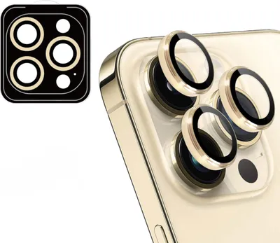 Immagine prodotto di imoshion 2 Pack Protezione dell'obiettivo della fotocamera per Apple iPhone 14 Pro / 14 Pro Max - Oro