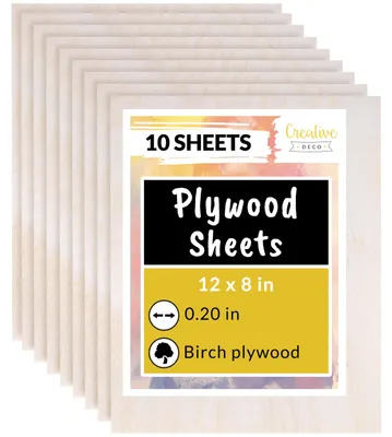 Productafbeelding van Creative Deco 10 x A4 Multiplex Platen 5mm, 300 x 210 x 5 mm (+/- 0.5 mm)