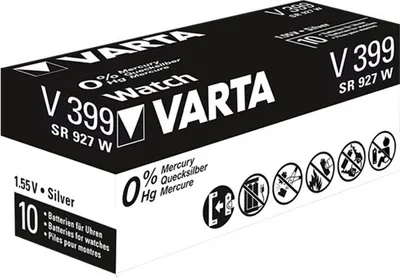 Obrázok produktu pre Hodinky Varta V399, nikel-metal hydrid (NiMH), 1,55 V, 42 mAh, 0,75 g