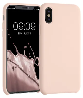 Produktbild von kwmobile Handyhülle für Apple iPhone X Hülle - Case Silikon - Kabelloses Laden - Schutzhülle Cover in Coconut Swirl
