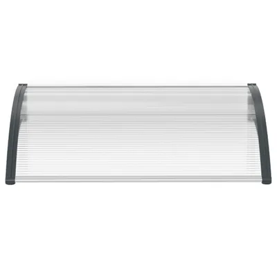 Produktbild von YARDIN 150 x 100 cm Vordacher für Haustür Überdachung, Pultbogenvordach Polycarbonat Wetterschutz Haustürvordach für Türdach und Fenster, Grau