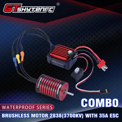 Zdjęcie produktu dla GTSKYTENRC Combo 2838 3700KV 4700KV Bezszczotkowy silnik w / 35A ESC dla Traxxas HSP Tamiya Axial 1 / 16 1 / 12 RC Samochód 3700KV + 35A