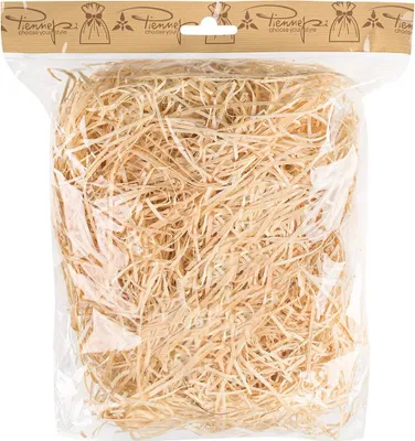Produktbild von Holzwolle, abgepackt, 100 g - zum Füllen, Polstern und Dekorieren