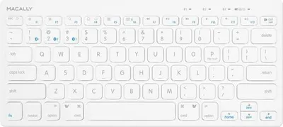 Obrázok produktu pre Macally BTMINIKEY, kompaktn klvesnica Bluetooth s rchlym prepnanm pre Mac, PC, iOS a Android, americk rozloenie klvesov QWERTY