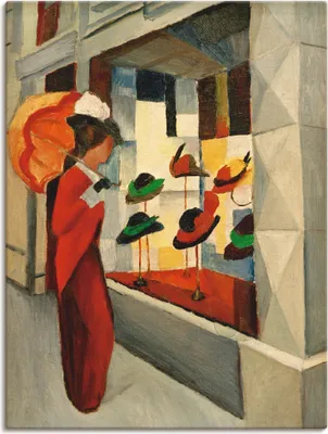 Produktbild von ARTland Leinwandbild Hutladen I Größe: 90x120 cm