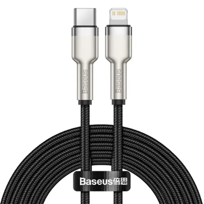 Obrázok produktu pre Baseus – dátový kábel Cafule Series Metal Type-C na Lightning, 20 W, 25 cm – čierny