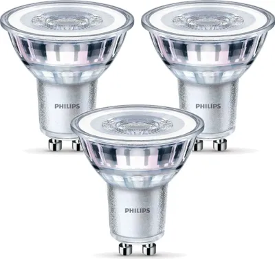 Zdjęcie produktu dla Philips Reflektor punktowy 35 W PAR16 GU10 x3, 3,5 W, 35 W, GU10, 255 lm, 15000 h, Ciepłe białe