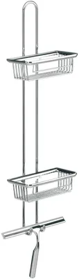 Immagine prodotto di emco system2 étagère murale, 2 paniers profonds, raclette de douche, chrome, 356600108, 356600108