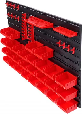 Zdjęcie produktu dla Tablica Warsztatowa Organizer Warsztatowy 4 Panele x 47x27 cm Kraft&Dele
