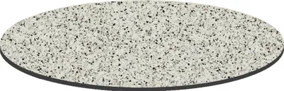 Produktbild von Runde HPL-Gartentischplatte 70 cm Terrazzo - Oviala Opera