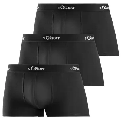 Produktbild von s.Oliver Herren 3x S.oliver hipster Boxershorts, Schwarz, M EU