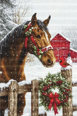 Produktbild von Luca-S Kreuzstich Stickpackung "Gold Collection Weihnachtszauber", Zählmuster, 29x43cm