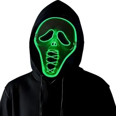 Produktbild von Halloween-Maske Led Ghost Scream Luminous Scary Ghostface Einheitsgröße