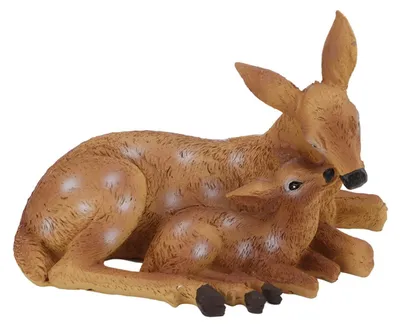 Image de Nains de jardin en forme de cerfs, sculptures en résine, figurines de cerf et de faon, ornements pour jardin et maison