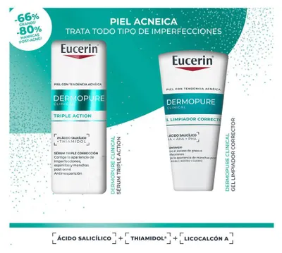 Productafbeelding van Dermopure Clinical, complete set met drie actieve ingrediënten, 2 stuks