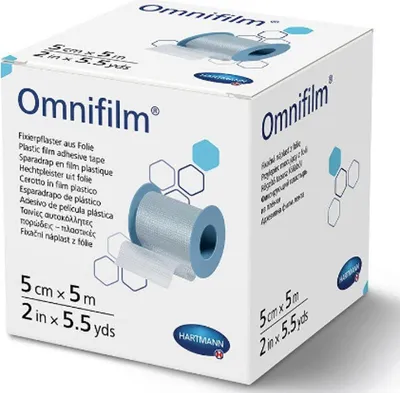Zdjęcie produktu dla Hartmann Omnifilm przezroczysty plaster mocujcy (5 cm x 5 m)