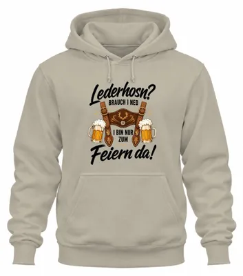 Zdjęcie produktu dla Spodnie skórzane (Lederhosen) – nie. Jest to koszulka w stylu tradycyjnym, spodnie skórzane, bluza z kapturem, bluza, motyw: natura, rozmiar: 3XL