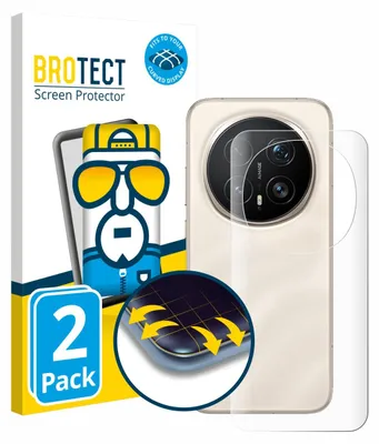 Produktbild von 2x BROTECT Fullscreen Schutzfolie für Honor Magic 8 Pro (Rückseite) Displayschutz Folie Fullcover Klar Transparent