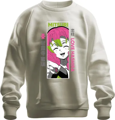 Productafbeelding van Mitsuri Love Hashira Demon Slayer Anime Cadeau, Otaku, Kawaii, Uni Trui, Natuurlijk, Maat L