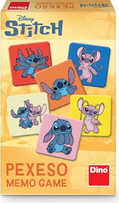 Produktbild von DINO Stitch Memory-Spiel mit 48 Bildkarten, Gedächtnistraining für Kinder ab 4 Jahren