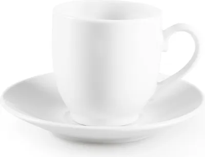 Immagine prodotto di Excelsa set di 6 tazze da espresso con piattini Porcellana semplice 10 cl bianco