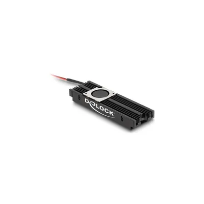 Produktbild von DELOCK Kühlkörper mit Lüfter für M.2 SSD 2280 schwarz