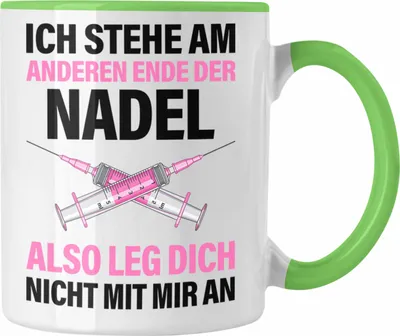 Produktbild von Trendation - Krankenschwester Tasse Geschenk Propofol Spritze Geschenk Krankenschwestern Kaffeetasse Ärtzin Arzthelferin (Grün)