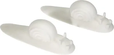 Produktbild von Famanu Türstopper Set von 2 - Gummitürkeil, weich, schützt Boden & Wand, in Weiß