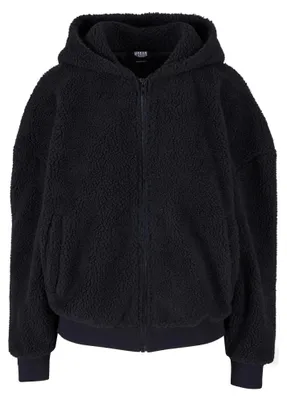 Produktbild von Urban Classics - Hoodie mit durchgehendem Reißverschluss für Damen TN905 (4XL) (Schwarz)