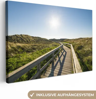 Produktbild von OneMillionCanvasses® - Leinwandbilder - 140x90 cm, Strand - Sommer - Deutschland, Wandbilder Kunstdruck Wanddekoration