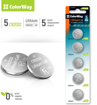 Immagine prodotto di ColourWay batterie al litio CR2032 (5 pezzi)