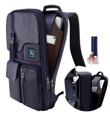 Produktbild von Laptop Rucksack 15,6 Zoll Business Reise Rucksack Wasserdicht Anti Diebstahl Blau