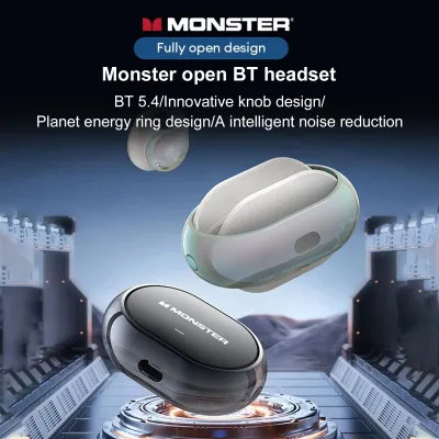Produktbild von Monster AC600 Kabellose Ohrclip-Kopfhörer BT 5.4 Stereo-Sound-Ohrhörer mit Geräuschunterdrückung, offene Ohrhörer, wasserdichte Sport-Ohrhörer