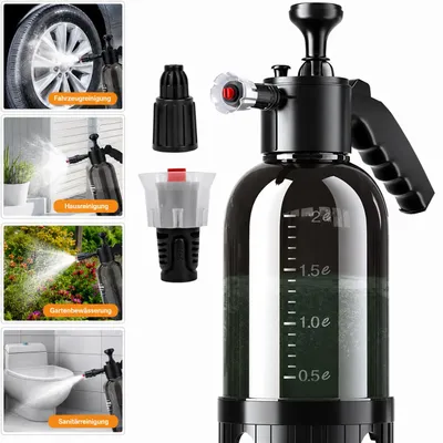Produktbild von KANDONEX Schaumsprüher 2L – Manueller Drucksprüher für Autowäsche & Garten, Pumpsprühflasche für Autoshampoo & Felgenreiniger, Schaumpistole