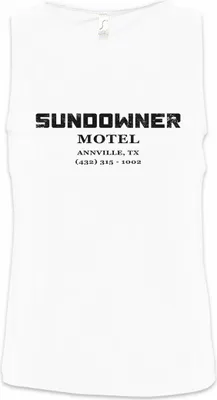 Produktbild von Urban Backwoods Sundowner Motel, Ärmelloses T-Shirt, Farbe: Weiß, Größe: XL