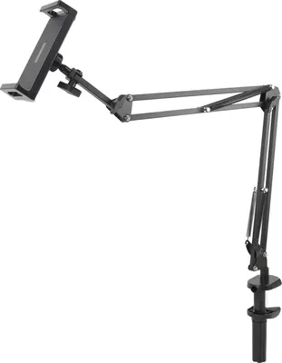 Immagine prodotto di Supporto per telefono, braccio pieghevole, morsetto regolabile per tablet, universale per tavolo, scrivania, letto