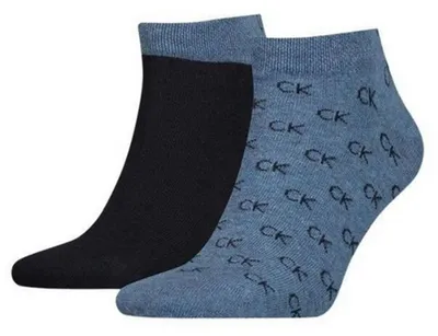 Image de Calvin Klein - Chaussettes courtes pour homme (lot de 2) NA975 (43 EU - 47 EU) (marine/bleu)