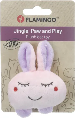 Image de Flamingo Spielzeug : Jouet en forme de lapin, couleur violet, dimensions 6,7 x 4,8 x 10 cm