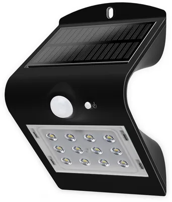 Produktbild von BLULAXA Solar-LED Wandleuchte 48873 mit Sensor, 1,5W, schwarz