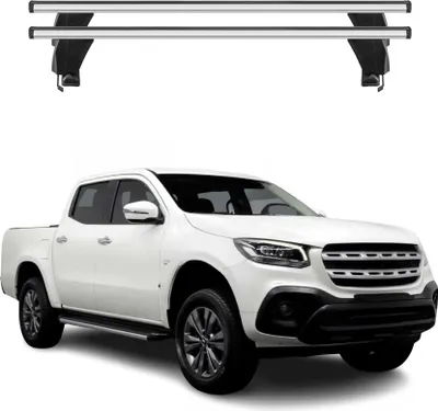 Image de Menabo Barres de toit Transversales pour Mercedes X 2018-2025 Alu Gris ABE 2x