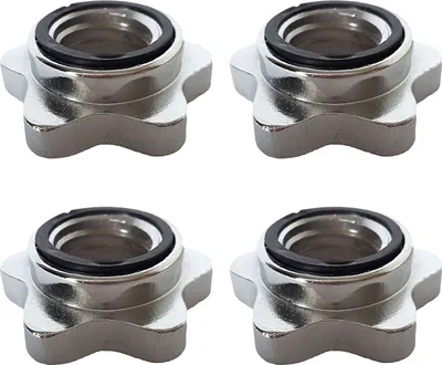 Produktbild von Best Sporting Sternverschluss für Hantelstangen I 1 Stück, 2 Stück oder 4 Stück I Profi Sternverschlüsse für Hantelstangen mit 30/31 mm I leichte Anbringung I verchromt I Hantelklemmen